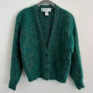 Vintage Christopher Sport Mohair Blend Cardigan | 90s Knit | Size S–M